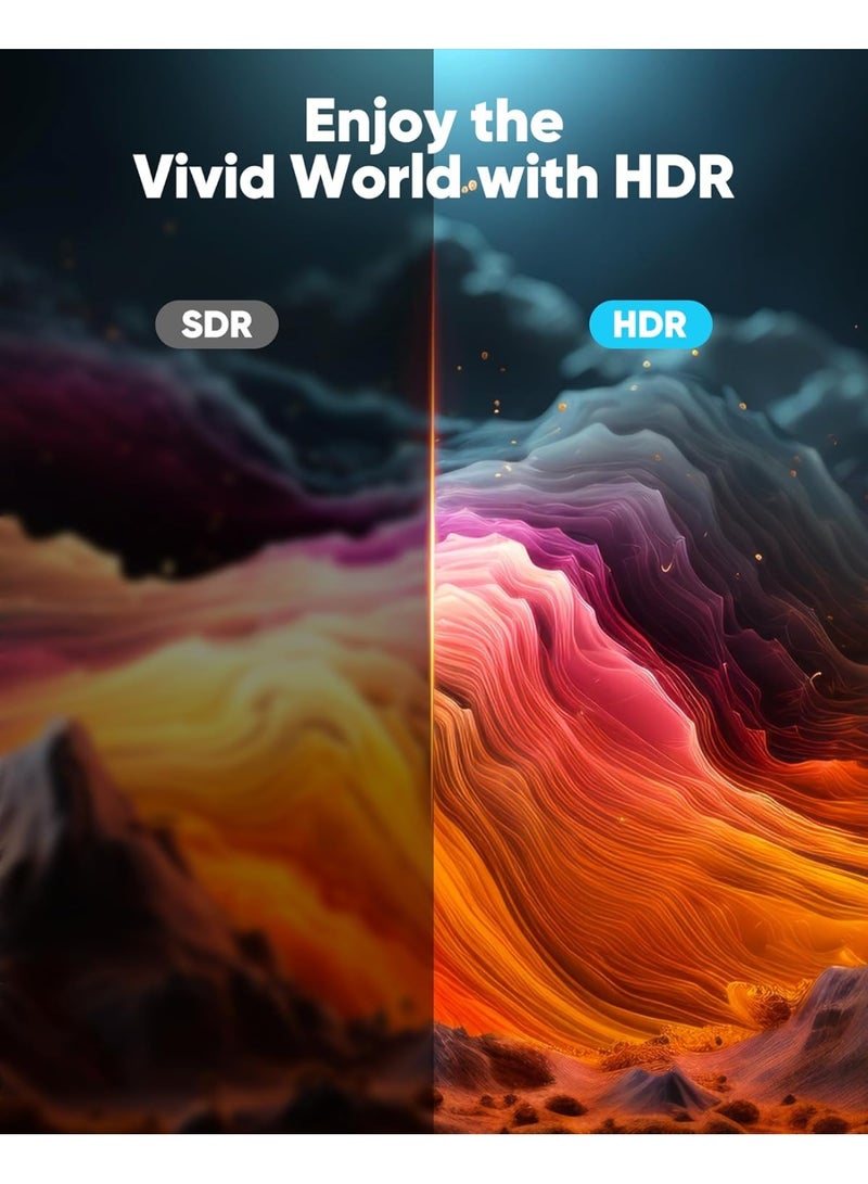 CABLE CONV 4K HDMI 2.0 Cable 1.5m- High Speed 18Gbps Bandwidth - Gold Plated Connector - Support 4K@60Hz and 2K@144Hz - Compatible with Laptop, Computer, Monitor, Projectors, TV, PS4, PS5, Xbox, Switch, HDTV - Image 5